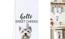 Funny Bathroom Hand Towels, Hello Sweet Cheeks Bathroom Decor, West Westie