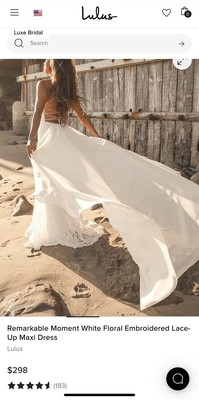 remarkable moment white floral embroidered lace-up maxi dress Lulus, Remarkable Moment White Floral Embroidered Lace-Up Wedding Dress Save 47%