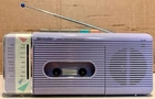 Sharp AM/FM Radio Cassette Recorder QT-5 (L) Portable Boombox Fully Tested Works