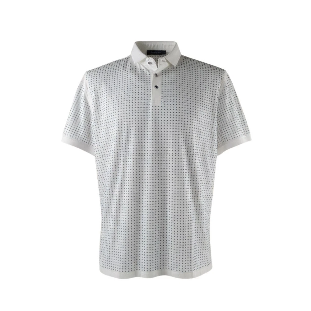 BARABAS STUDDED POLO SHIRT WHITE IRIDESCENT MEN’S 3XL NWT