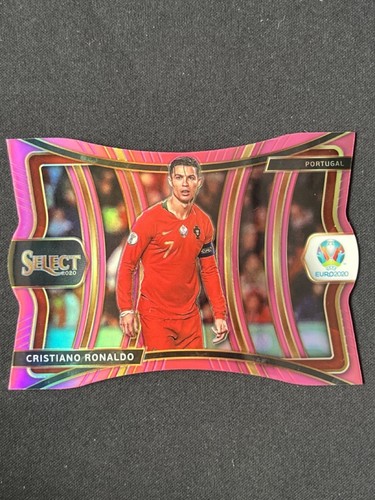 Cristiano Ronaldo [Pink Die Cut Prizm] #136 2020 Panini Select UEFA Euro card