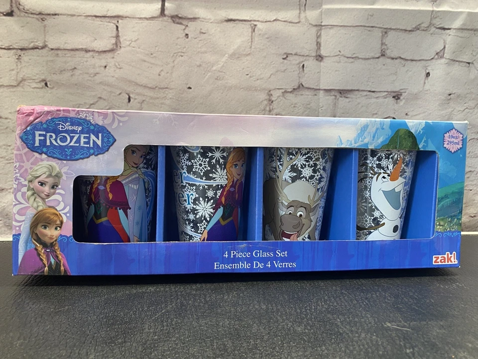 Conjunto de copo de vidro Disney Frozen 4 peças 16 oz. Designs Zak - Imagem 2 de 4