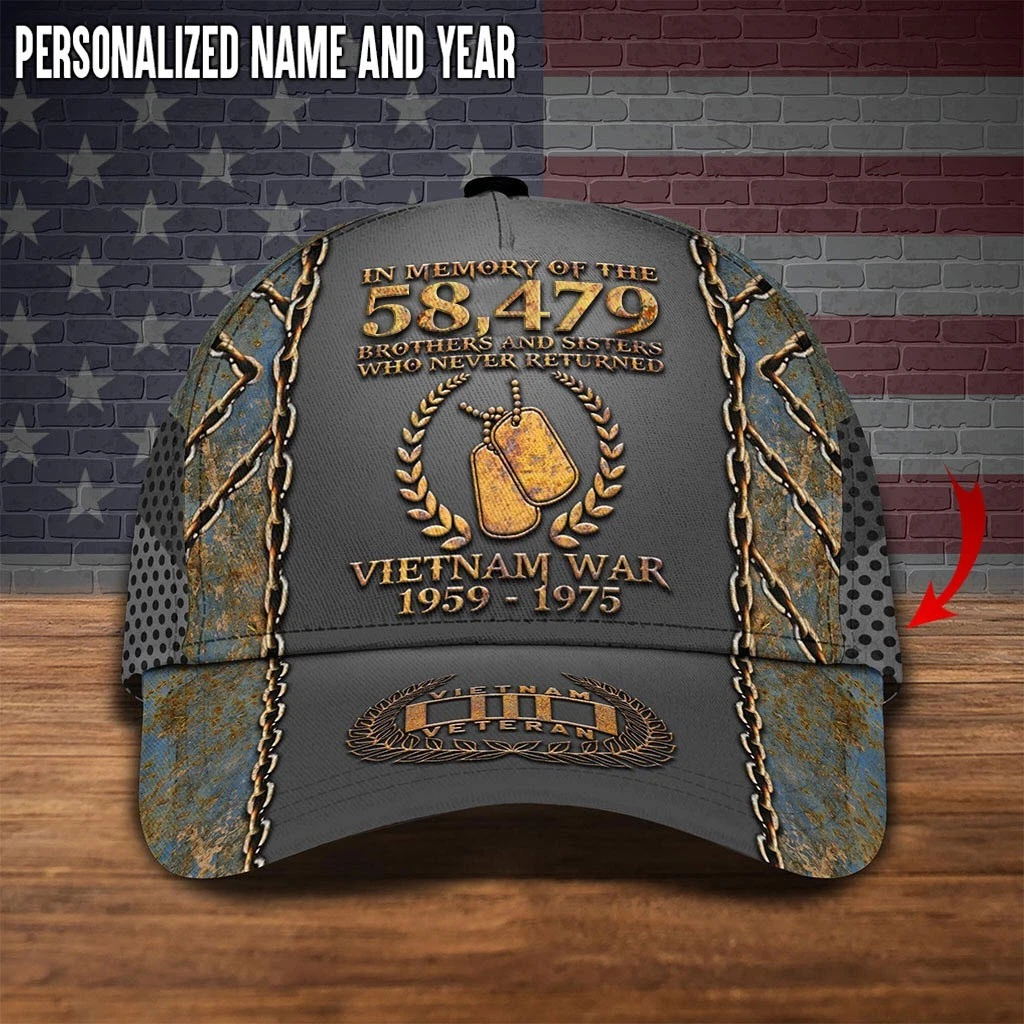 Personalized Vietnam Veteran Cap Duty Honor Country Proud Hat US Military Gift