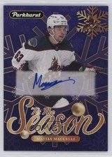 2023 Upper Deck Parkhurst Tis the Season Achievement Matias Maccelli Auto 18lg