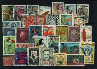 Tunesien Briefmarkenlot 1 Steckkarte gestempelt