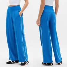 NWT Athleta Venice High Rise Track Stripe Wide Leg Pant Blue Sz Small Tall 119