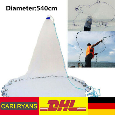 Durchmesser 5.4m Wurfnetz Fischernetz Fisch netz Fishing Net