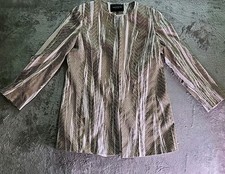 Lafayette 148 New York Blazer Womens Sz 6 Tan/White Career Textured Casual