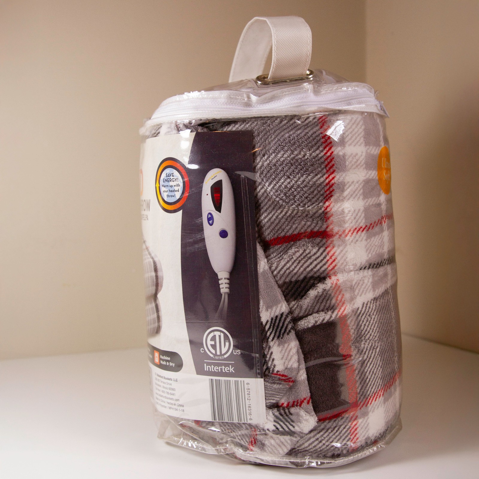 Biddeford Heated Microplush 50"x62" Throw Blanket