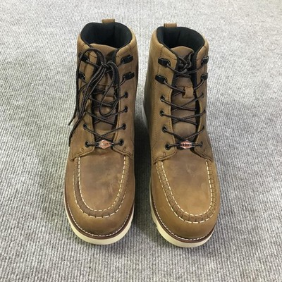 Brunt Marin Work Boots Mens Size 11.5 Brown Leather Moc Toe EH ASTM F2892-18