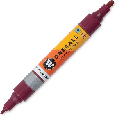 ONE4ALL Acrylic Twin Pump Marker, 1.5mm and 4mm Nibs, Burgundy, 1 Each (227.404)