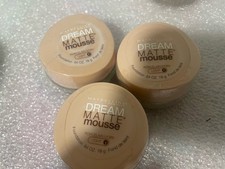3 X Maybelline Dream Matte Mousse Foundation ~ Porcelain Ivory Light 1 Sealed!