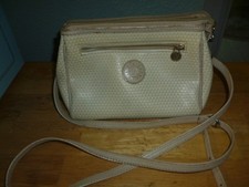 Vintage 1983 Liz Claiborne Purse Ivory With Tan Strap EUC Super Clean