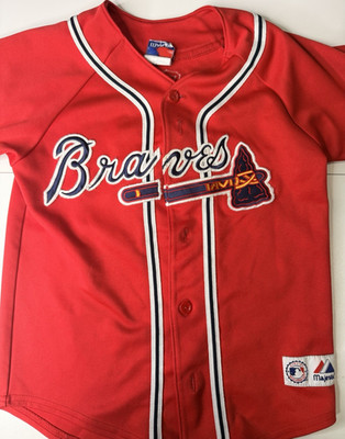 Majestic Atlanta Braves Mark McCann #16 Red MLB Baseball Jersey