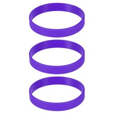 3Pcs Bracelets Wristbands 1/2 Inch Width 8.5" Length Deep Purple