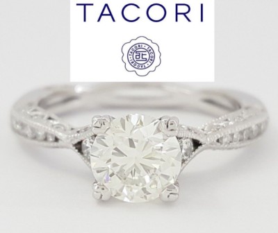 TACORI Classic Crescent 2645RD6512  Round Diamond Engagement Ring 1.29 ct 18K