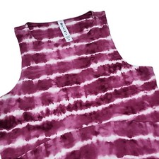 Athleta Dress Tie Dye Purple White Sleeveless Casual Comfy Fit Flare Size M