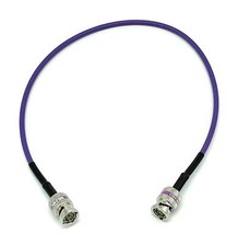 12g 4k Hd Sdi Bnc Bnc Cable Belden 4855r Mini Rg59 1.5ft Violet