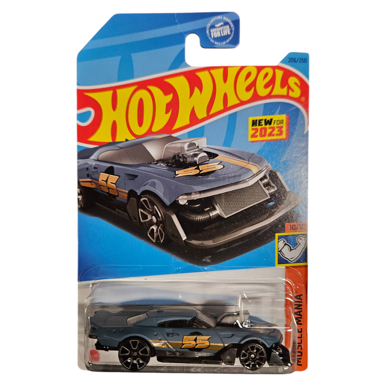Hot Wheels 2023 Mod Speeder Matte Moody Blue Muscle Mania 206/250 HKG59 Sealed