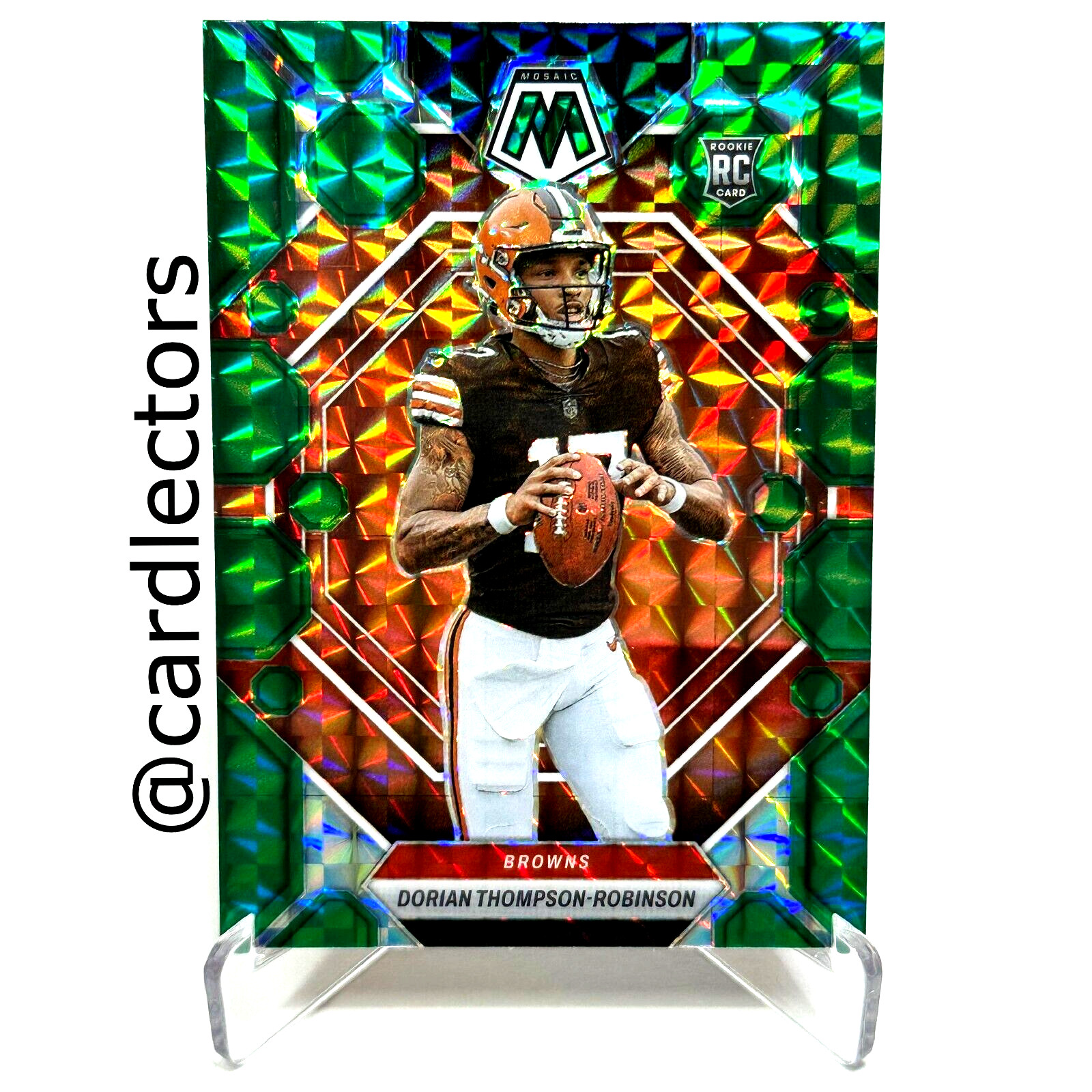 2023 Panini Mosaic DORIAN THOMPSON-ROBINSON #316 RC Green Mosaic PRIZM SP BROWNS