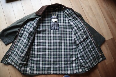 Dark Olive Green BARBOUR Gamefair Waxed Zip & Snap Front Lined