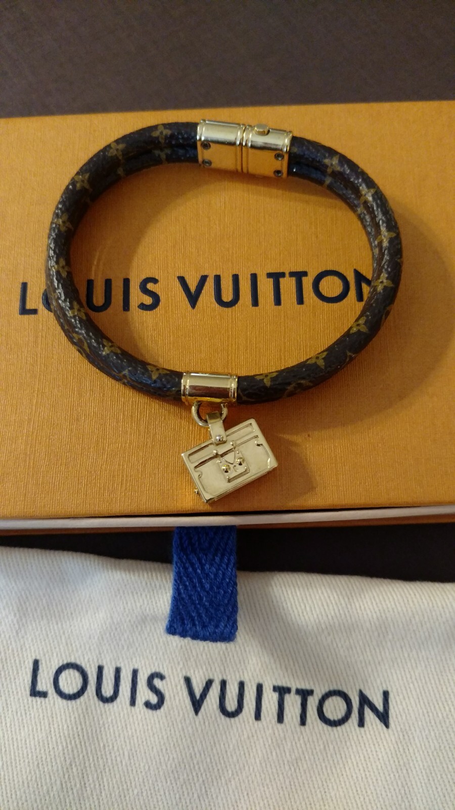 Authentic Louis Vuitton Malle Charm Twice Monogram Ba… Gem