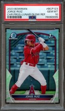 BB - 2023 Bowman Chrome - Lunar Glow - #BCP-123 - Jorge Ruiz - PSA 10