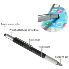 Stylus Touch Screen 6 In One Ruler Level Screwdrivers Pen NIB FAST FREE SHIPPING
