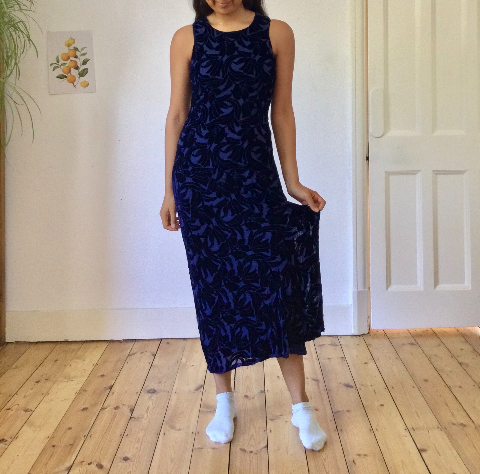 Vintage 90s Patsy Seddon Silk Blend Devore Dress … - image 15