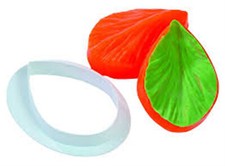 Martellato kit 2 stampi in silicone per foglie in pasta di zucchero -made Italy 