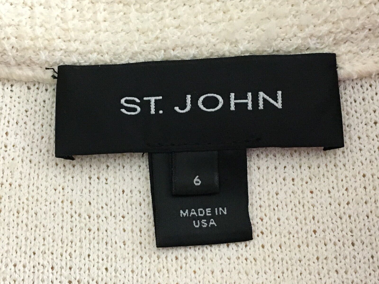 BEAUTIFUL St John jacket knit white ivory black m… - image 8