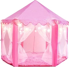 Princess Tent for Kids - 55" X 53" with Led Star Lights | Princess Toys | Toddle