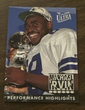 Vtg 1993 Fleer Ultra Performance Highlights #1 MICHAEL IRVIN WR NFL HOF NM/Mt SP