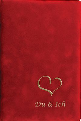 Stammbuch ''DU & ICH'', rot, Stammbuchformat | Lebenspartnerschaft geeignet