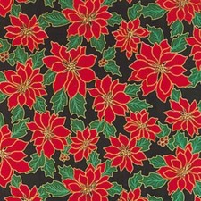 Carolina Creative Bandanna Green Poinsettia 22" x 22" Christmas Winter Holiday