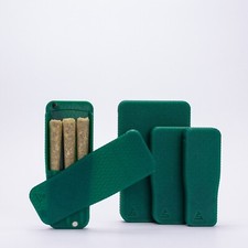 Pre-Rolls Case, Magnetic Cigarette Crush Proof Holder for Cones Dark Green Small