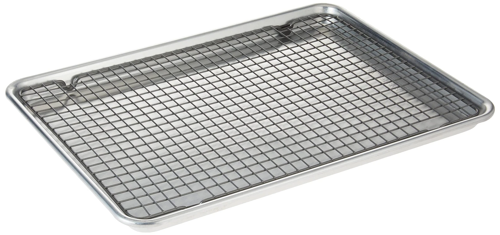 Natural Aluminum Half Sheet Pan with Nonstick Oven Safe Grid for Baking
