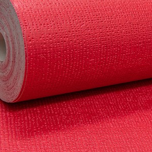 Bright Red Plain Texture Kitchen Bathroom Quality Vinyl Wallpaper