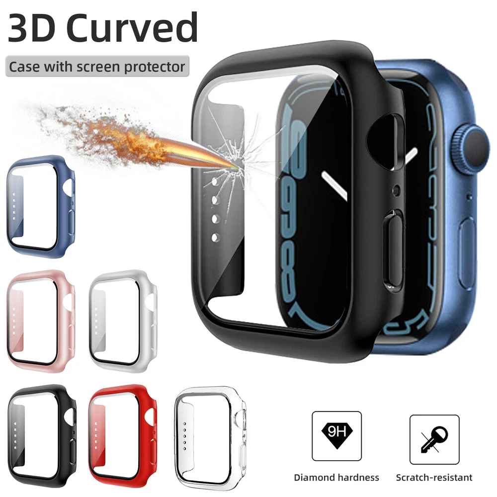 Case Cover Screen Protector For Apple Watch 9/8/7/6/5/4/SE 49/45/44mm/Ultra 2
