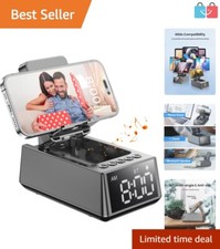 3-in-1 Bluetooth Speaker with Phone Stand  Alarm Clock - Unique Gift for All