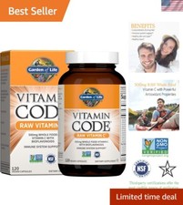 500mg Vitamin C Capsules - 120 Count RAW Whole Food Supplement
