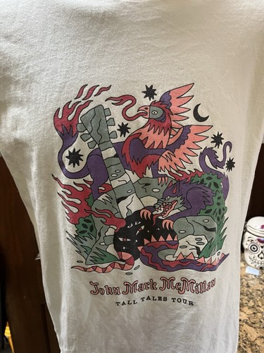 John Mark McMillan tall tales tour blue T-shirt Small No Tag - Picture 4 of 6