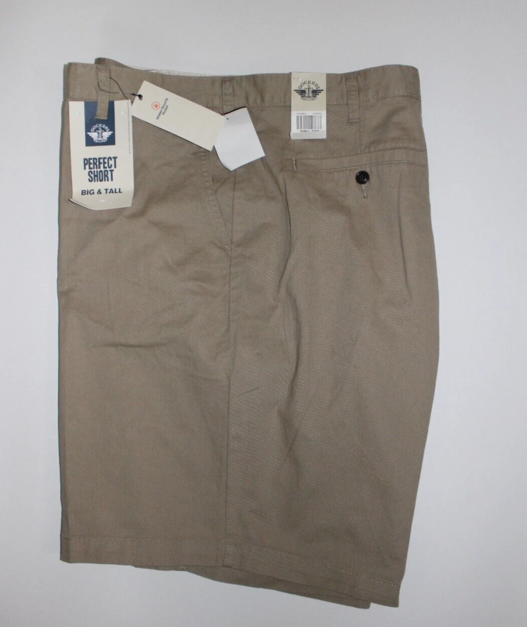DOCKERS PERFECT SHORT KHAKI W/SECURITY POCKET CHINO SHORTS SZ:50 NWT
