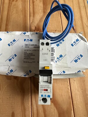 Eaton RCBO EMCH140R30C 40 Amp 30mA Typ C 40A Memshield 3 C40 Compact