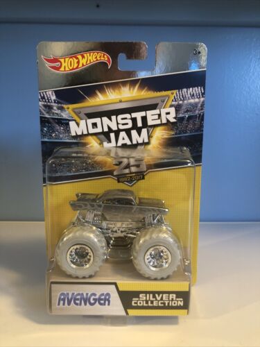Hot Wheels 1:64 Scale Monster Jam • 25th Anniversary Silver Collection Avenger - Picture 1 of 2