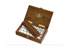 Alex Cramer Company 'Club 52' Luxury Domino Set with Black Walnut Case - Prof...