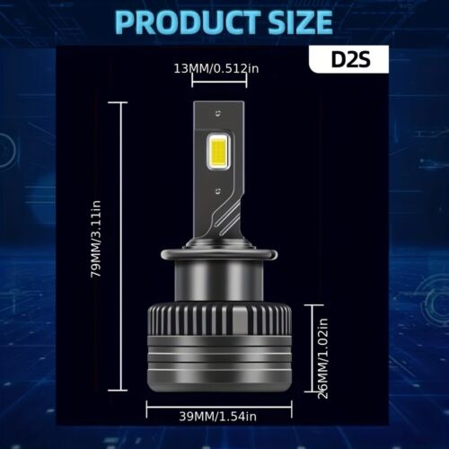 2pcs D1S D2S D3S D4S D5S LED Headlight Bulb Canbus Error Free Bright Plug-N-Play - Afbeelding 1 van 29