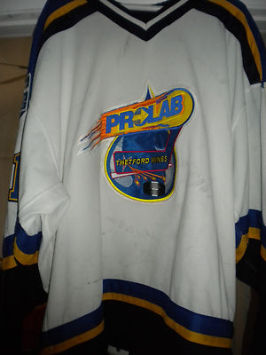 2002-03 QSPHL THETFORD MINES PROLAB GUY LORANGER GAME WORN HOCKEY JERSEY