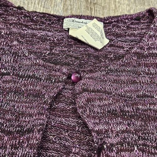 Disorderly Kids Long Sleeve Cropped Open Front Top Purple(s) Sparkles Size 16 - Picture 5 of 10