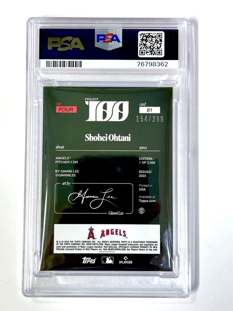 Topps Project 100 SHOHEI OHTANI #81 - SILVER FOIL - 154/299 PSA 9